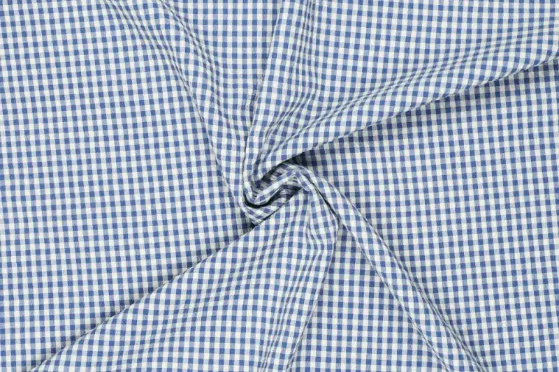 Seersucker-ruit-stof-206