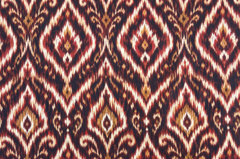 Tricot katoen stof, ruit print, rood/crème. Actie53-1