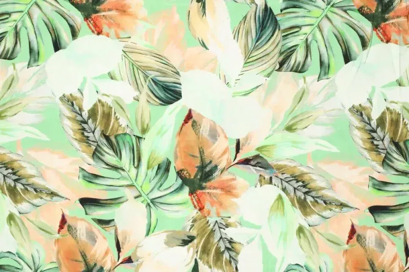 Viscose-twill-stof-bladerenprint-P316