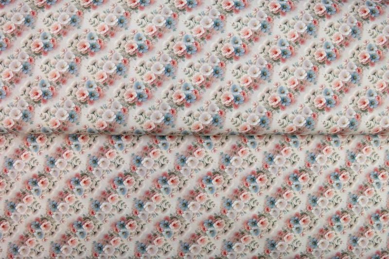 Stenzo-katoen-stof-schuine-strepen-met-schuine-strepen-met-3d-bloemen