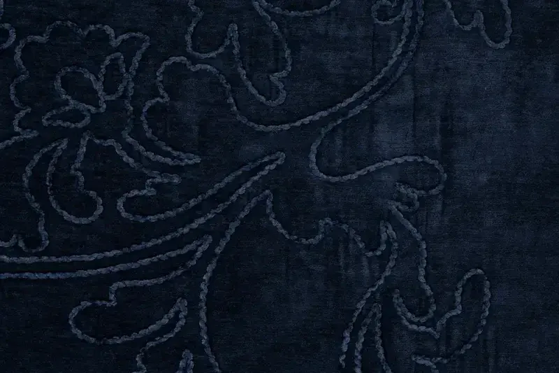 Geborduurde-chenille-bengaline-stof-geborduurde-bladeren-p1052