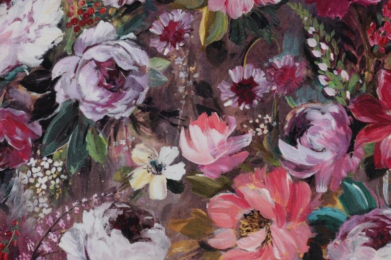 Canvas-stof-digitale-olieverf-bloemenprint-P148