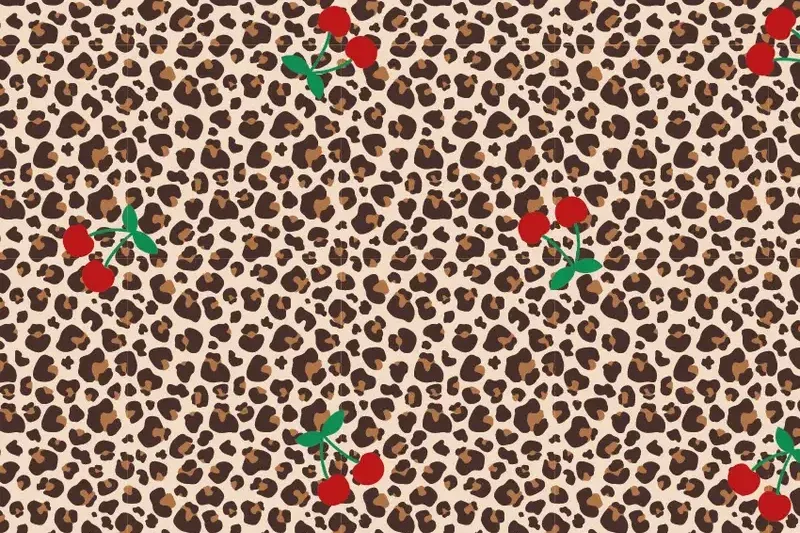 Tricot-katoen-stof-panterprint-met-kersen-P417