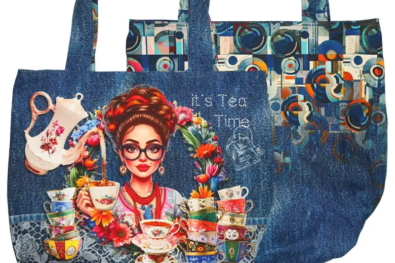 Taspaneel, it's tea time, blauw-1