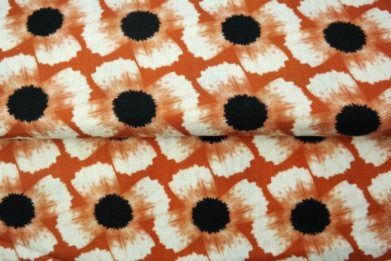 Stenzo-viscose-linnen-stof-bloemprint-y522