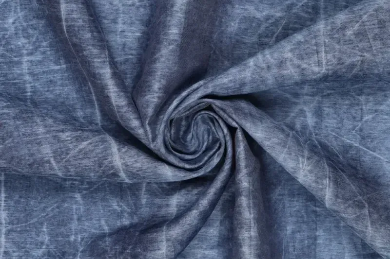 Indigo-chiffon-stof-P597
