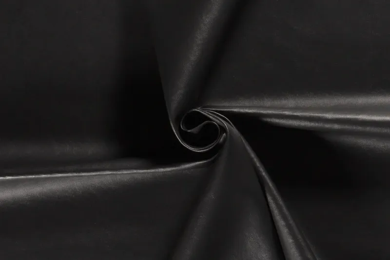 Nappa-leather-stof-zwart-ll069