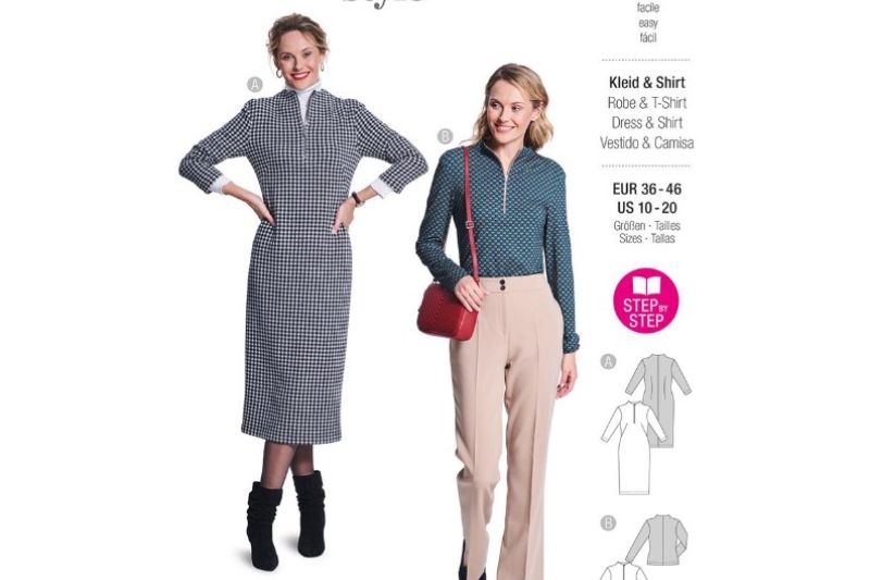 Burda-style-naaipatroon-jurk-top-5792