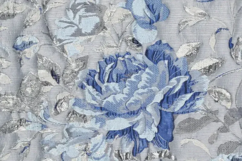 Jacquard-stof-rozenprint-P341