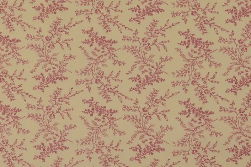 Poplin Katoen Stof, Takjes Print, Oud Roze/offwhite. P883-1