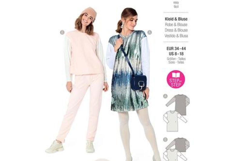 Burda-style-naaipatroon-jurk-en-blouse-5967