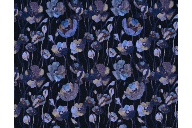 Jersey digital stof, blauw. A.197-1