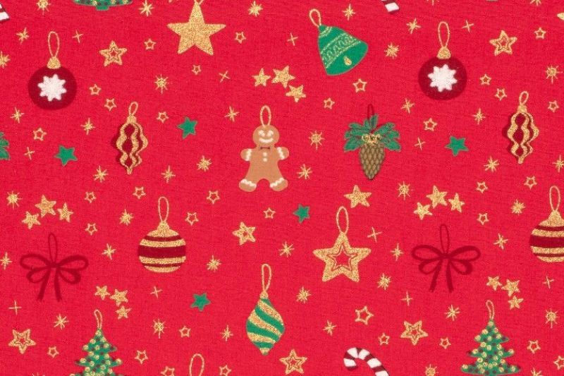 Kerst-katoen-stof-foliedruk-ballen-rood-KER01