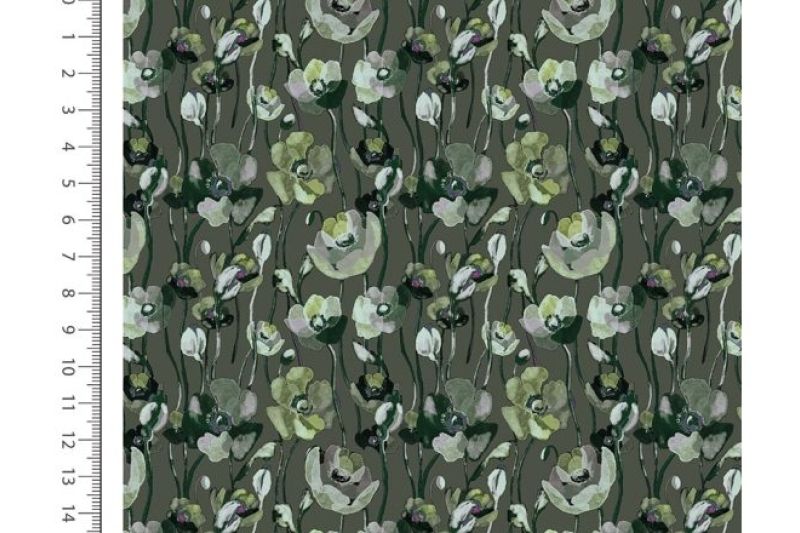 Jersey digital stof, groen. A.195-1