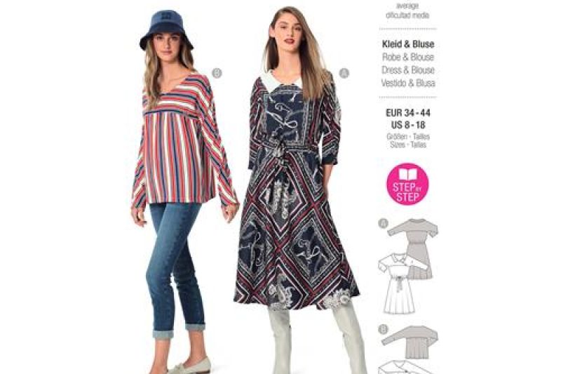 Burda-naaipatroon-blouse-en-jurk-5980