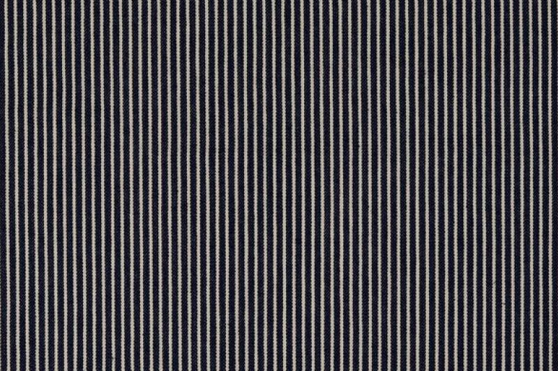 Denim Stof, Fijne Streep, Marine. P932-1