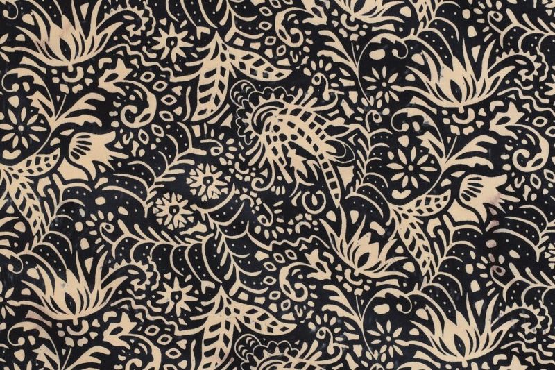 Batik-katoen-stof-bladerenprint-P172