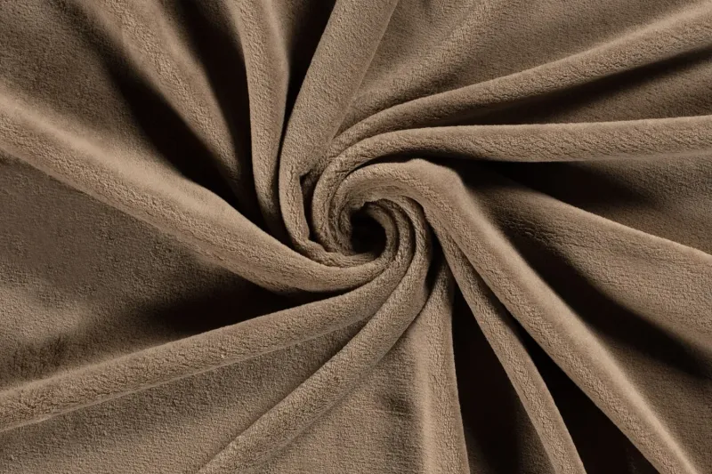 Coral-fleece-stof-lichtbruin-CF153