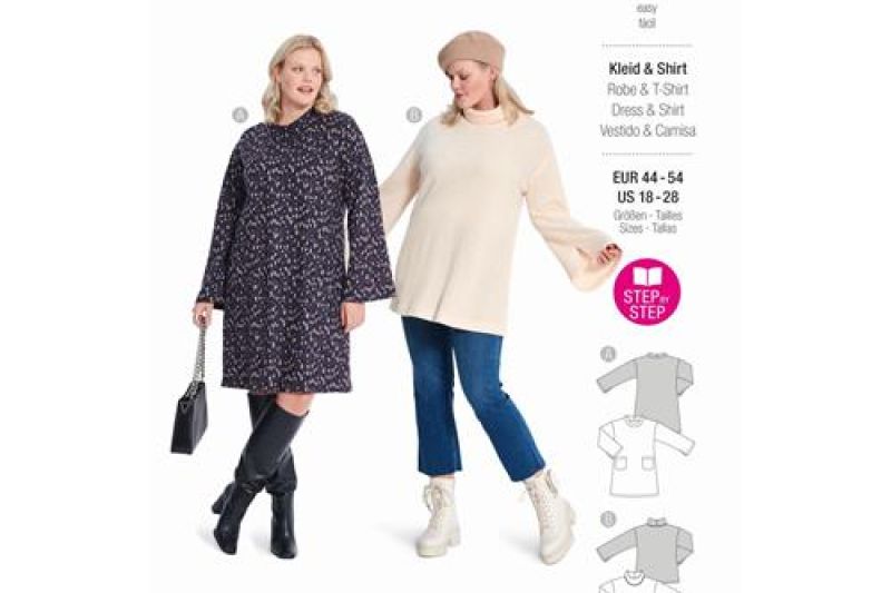 Burda Style, Naaipatroon jurk en top. 5866-1