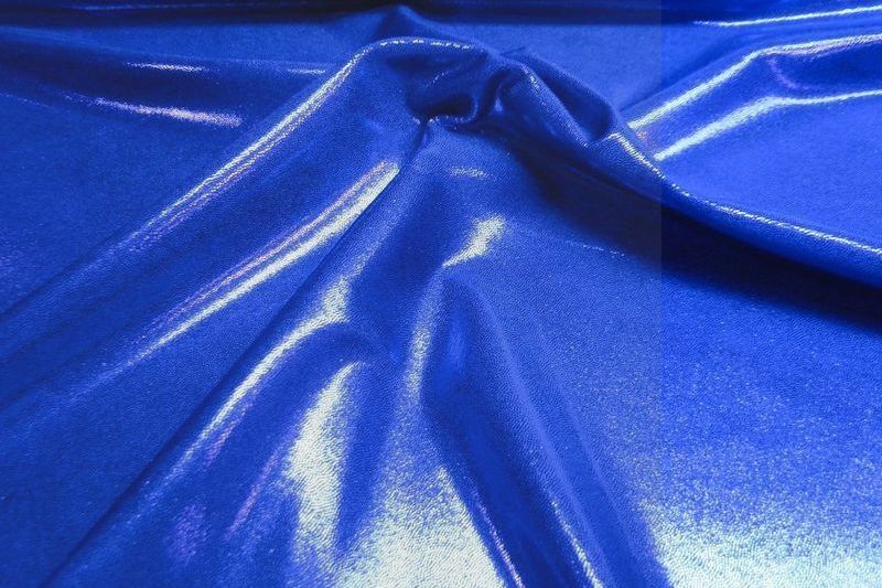Lycra stof glitter blauw col04