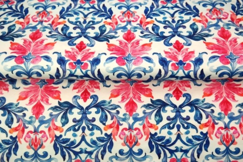 Tricot-katoen-stof-fantasieprint-delftsblauw-y328