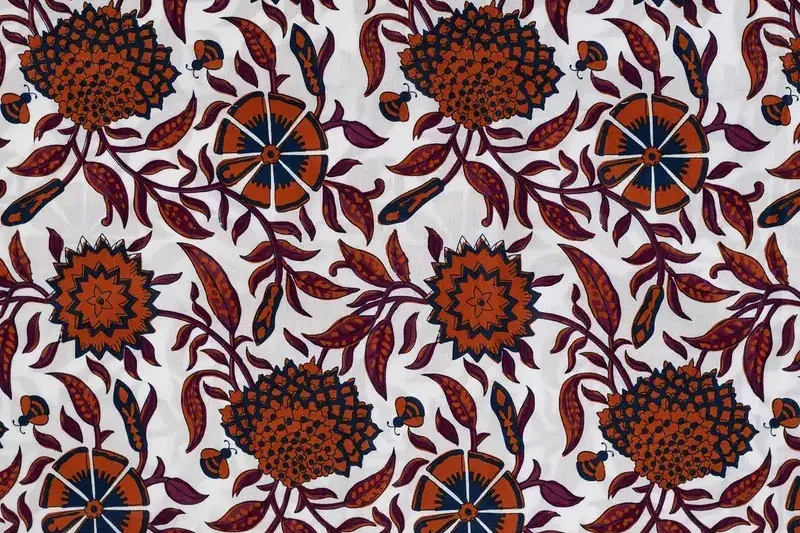 Batik-poplin-stof-retro-bloemenprint-P493