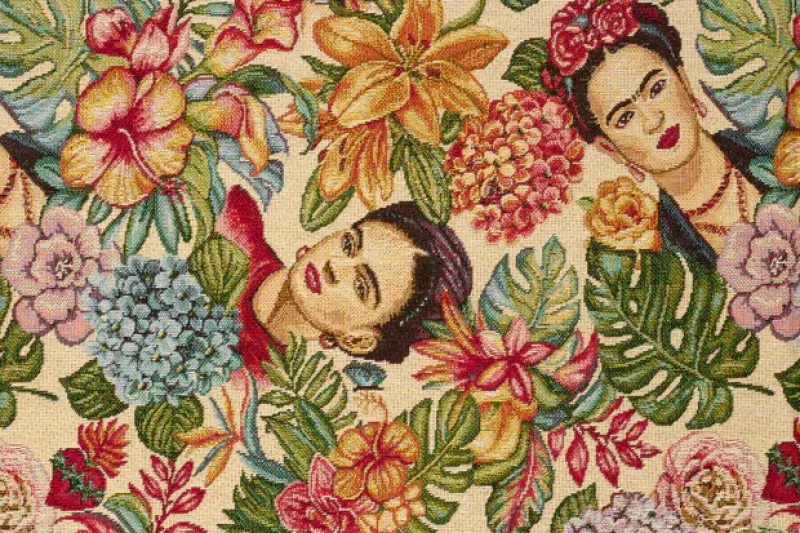 Gobelin-stof-bloemen-met-gezichten-P712