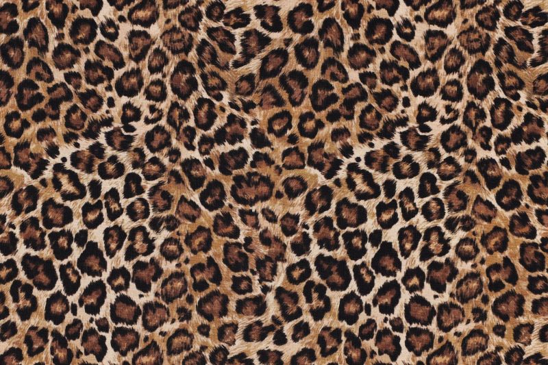 Jersey Stof Digital Dieren Print, Camel. P913-1