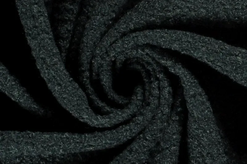 Boucle-stof-donkergroen-y485a