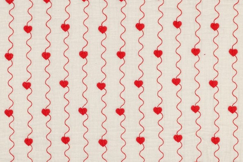 Double-gauze-gestepte-stof-hartjes-P494