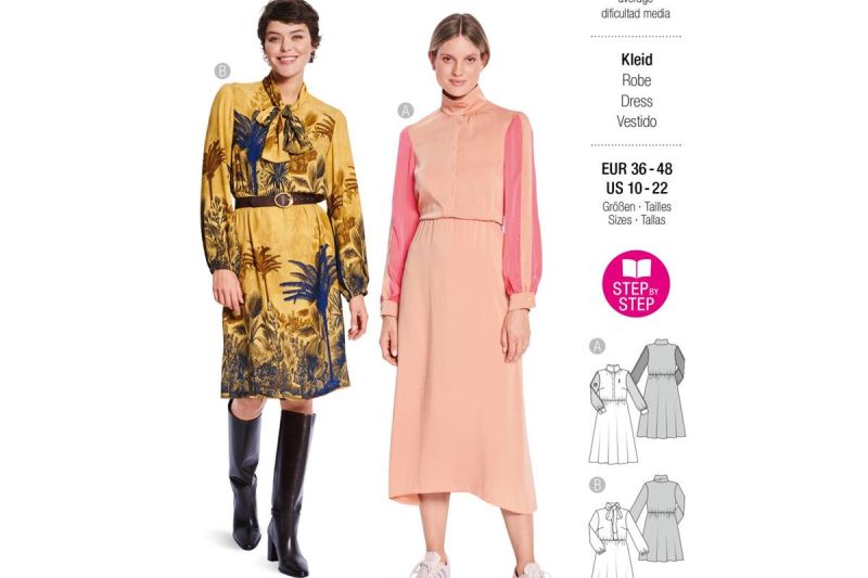 5696 Burda style naaipatroon Jurk