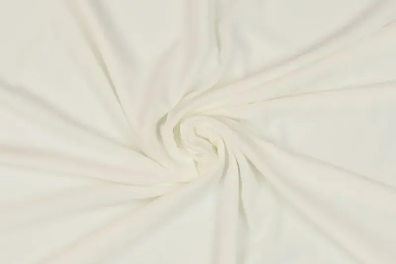 Travel jersey stof, 1mm rib, off white. A.093-1