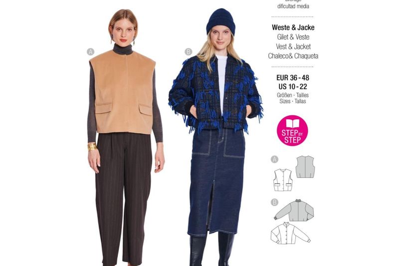 burda naaipatroon Gilet vest jas 5698