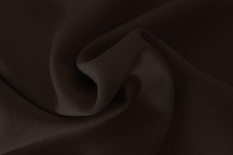 Gabardine-stof-donkerbruin-knc100