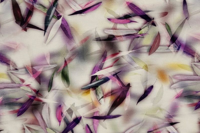 Viscose-tricot-stof-digitale-blaadjesprint-P428