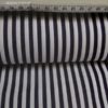 Poplin katoen stof donker blauw met wit gestreept