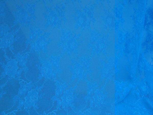 Kant K300 elastisch bloem all over aqua - Afbeelding 2