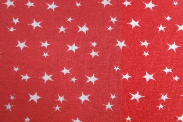 Boordstof 70 cm rood met offwhite ster