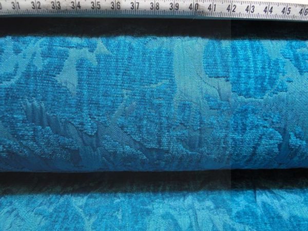 Chenille Jacquard B100 Petrol/aqua - Afbeelding 2