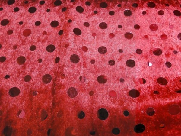 rood F317 velours de panne pailletten