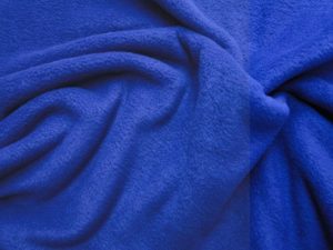 Fleece stof kobalt blauw