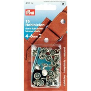Hohlnieten voor materiaal dikte 4 - 6 mm MS zilverkleurig, 15 stuks, 403151