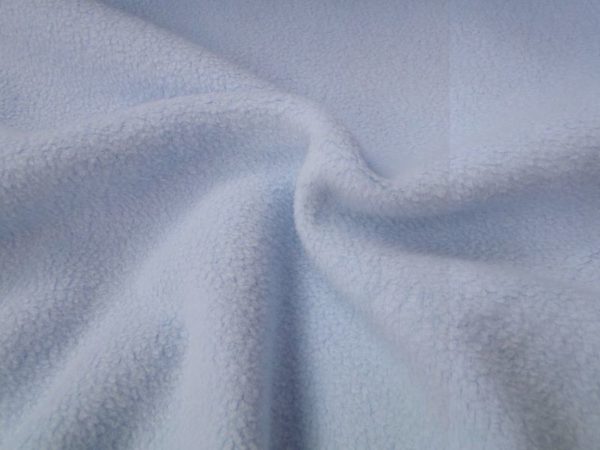 Fleece katoen stof babyblauw