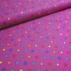 Katoen stof fuchsia met sterretjes print