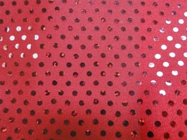 Lycra glitters pailletten rood col19 H1270