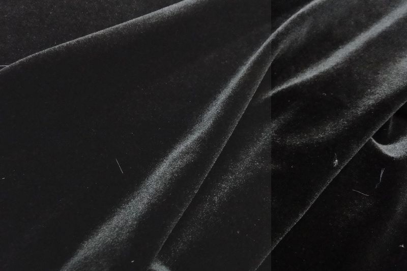 Lycra fluweel, stretch zwart, kl 61