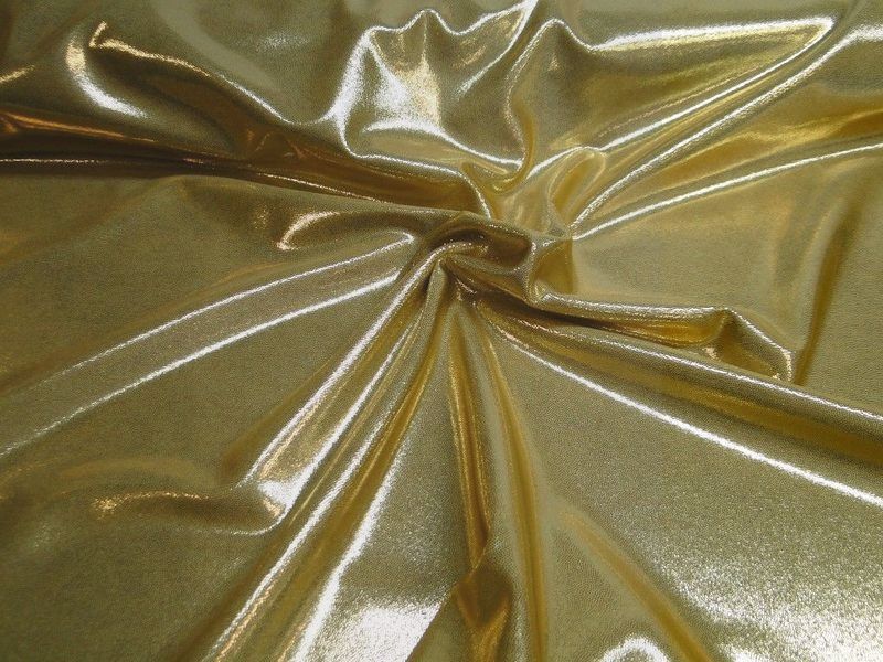Lycra stof glitter goud glitter col 08, 4 way stretch H1253