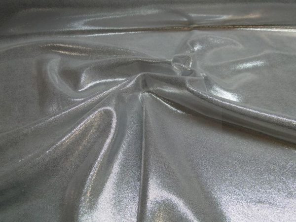 Lycra stof glitter zilver glitter