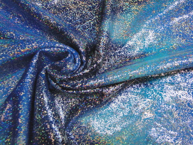 ingesteld Midden Nog steeds Lycra stof sparkle, blauw/zilver LY3618-40
