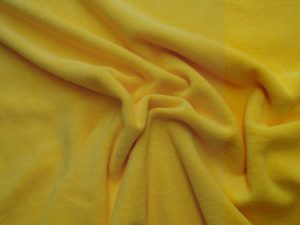 Stretch badstof geel